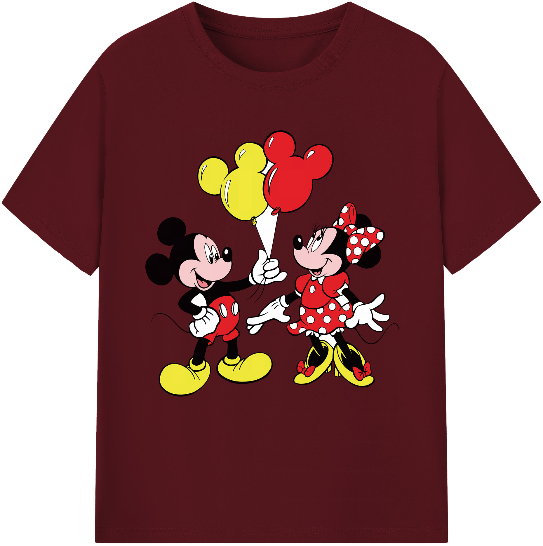 （画像用） ミッキーマウス Mickey Mouse 綿100％半袖Tシャツ（フロントプリント）